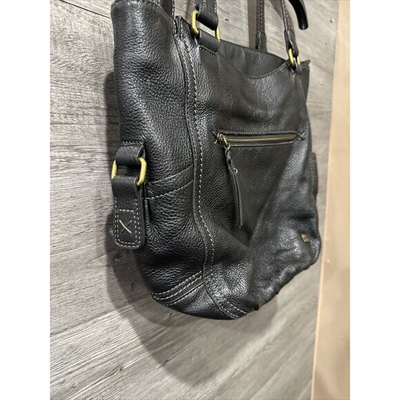 The Sak Black Pebbled Leather Shoulder Bag Purse Tote - Picture 3 of 11